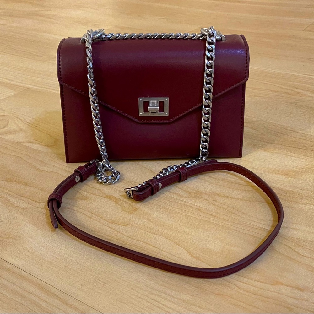 Burgundy crossbody bag from Charles and Keith
